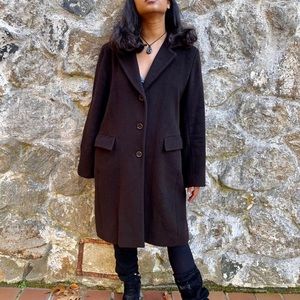 Gerard Darel Brown Virgin Wool Coat